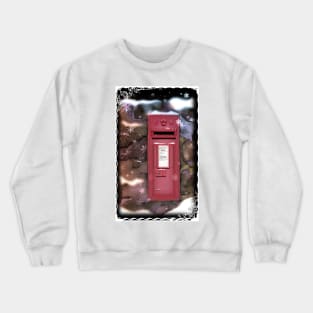 Traditional Red Post Box Christmas design { version 2 } Crewneck Sweatshirt